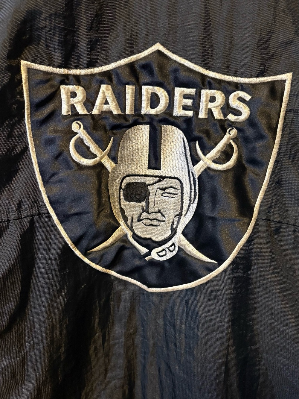 Vintage Starter Raiders NFL 90s Hooded Pullover Anorak Jacket Large - Picture 9 of 16